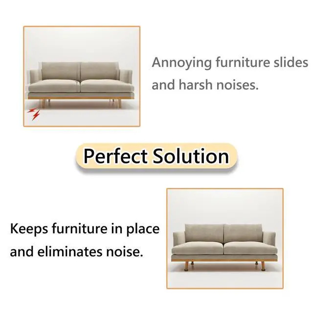 Alt view image 12 of 14 - Rubber Furniture Caster Cups, Non-Slip Round Furniture Pads, 1.5" | Inner & Outer Anti-Slip Texture Helps Keep Beds and Couches from Sliding While Protecting Hardwood, Tile & Other Floors