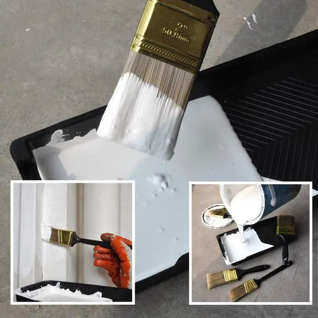 Alt view image 13 of 14 - Great Andrew Paint Brushes, 30 PCS 1" 1.5" 2" 3" Flat 1.5" Angled | Great Value Multi Use Paint Brush Pack, Paint Brushes Set for Walls Home Furniture Fences Trim