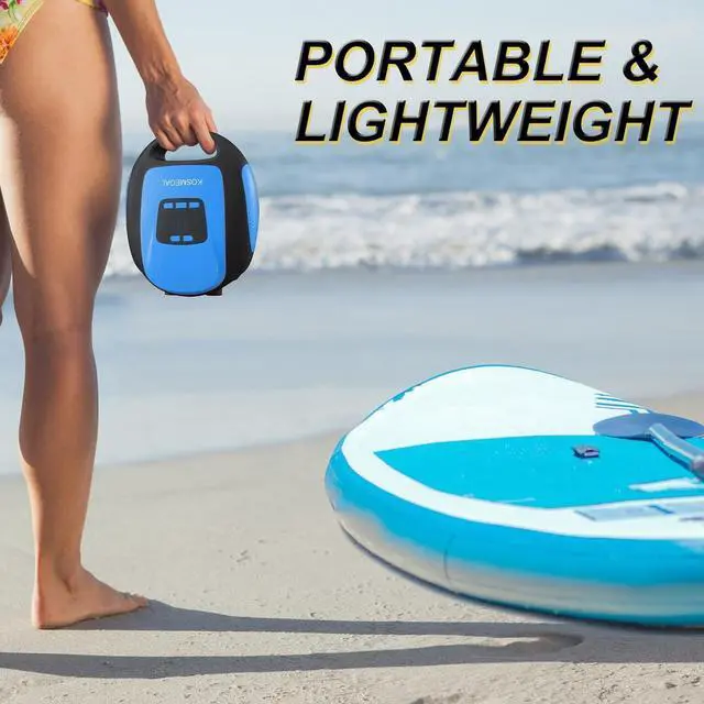 Alt view image 12 of 12 - Paddle Board Pump Electric Portable, SUP Pump for Paddleboard, Professional 20PSI Air Compressor with Auto-Off, Deflation Function and 12V DC Car Connector for Inflatables, Kayaks and Boats