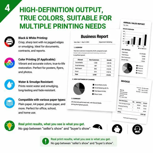 Alt view image 11 of 14 - 51B1000 High Yield Toner Cartridge Black (1-Pack, 3,000 Pages) Replacement for Lexmark 51B1000 Toner Cartridge MS317dn MX317dn MS417dn MX417de MS517dn MX517de MS617dn MS617de Printers