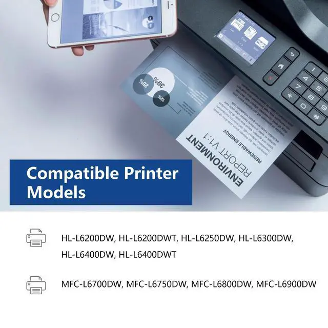 Alt view image 9 of 14 - TN880 TN-880 TN 880 Toner Cartridge Compatible for Brother TN880 Super High Yield Black Toner Cartridge for Brother HL-L6200DW L6200DWT L6400DW L6400DWT MFC-L6700DW L6800DW L6900DW Printer 1-Pack