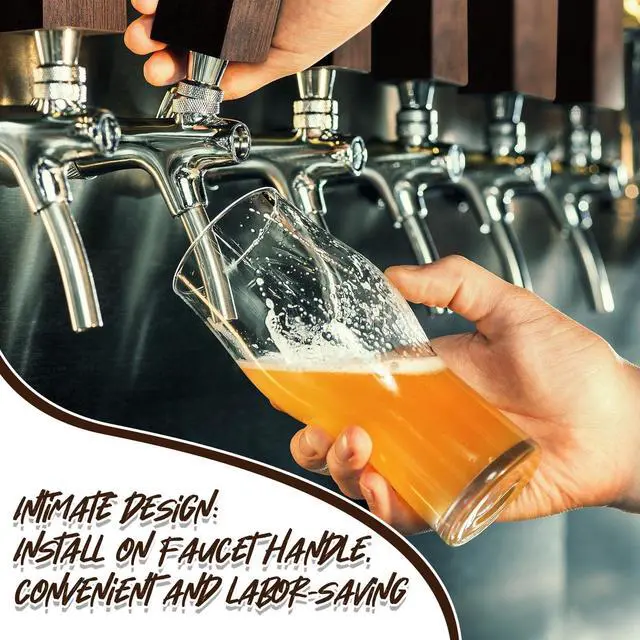 Alt view image 13 of 14 - 9 Pcs Chalkboard Beer Tap Handles Wooden Walnut Keg Tap Handle with Chalk Markers Taps Handles Gift for Beer Bar Lovers Home Brewers Bars Restaurant Wedding (Oak)