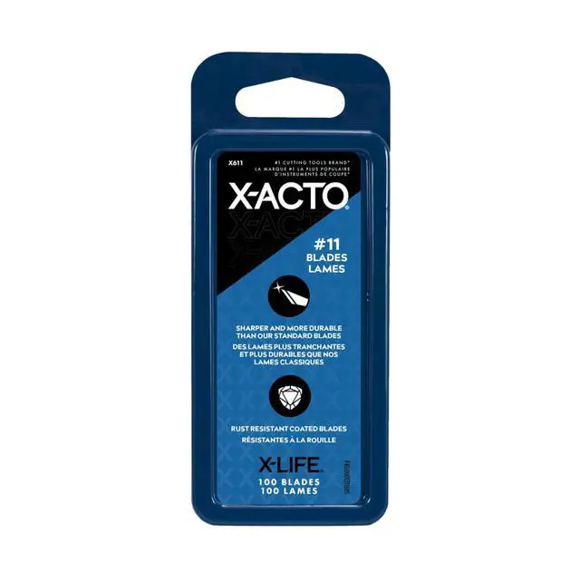 Alt view image 6 of 8 - Knife Blades, # 11 Blades, Classic Fine Point, Pack Of 100 - Sharp, Durable, For Cutting and Trimming