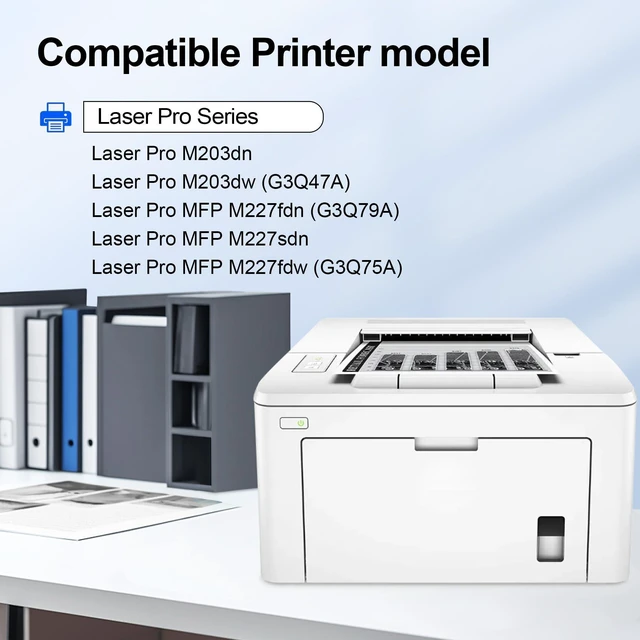 Alt view image 8 of 12 - 30A Black Toner Cartridge CF230A (with Chip) Compatible Replacement for HP 30A Toner Cartridge 30X CF230X Works with Laser Pro M203dn M203dw Laser Pro MFP M227fdw M227sdn M227fdn Printer (Pack of 1)