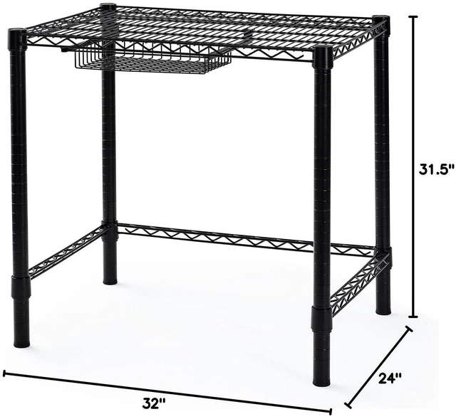 Alt view image 8 of 10 - Suprima® Heavy Duty Carbon Steel Desk - Compact Size - Black