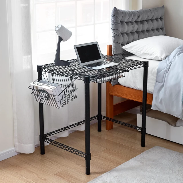 Alt view image 7 of 10 - Suprima® Heavy Duty Carbon Steel Desk - Compact Size - Black