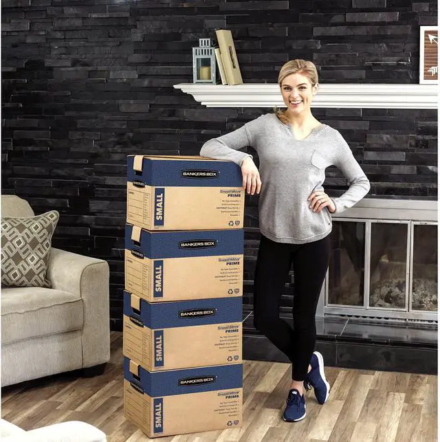 Alt view image 14 of 14 - 10-Pack Small Prime HD Moving Boxes with Reinforced Handles | Upgrade moving day with Prime boxes featuring attached lids, strong handles, and fast setup