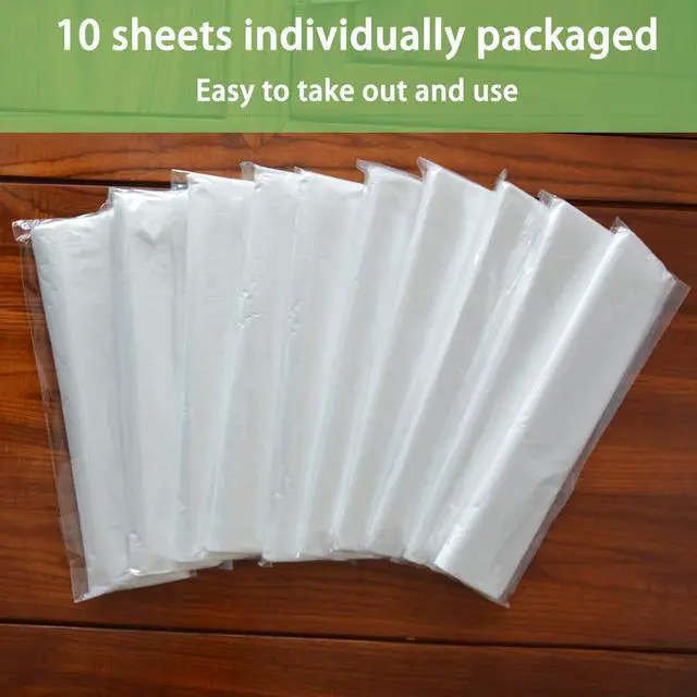 Alt view image 10 of 14 - 10 Piece Painter Plastic Drop Cloths Sheet,Waterproof Anti-dust Cover,9x12 Feet Disposable Tarp for Painting for Couch/Furniture Cover