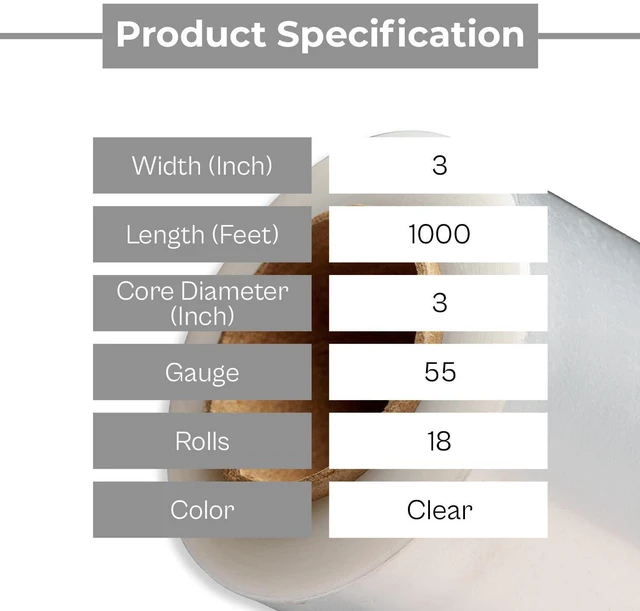 Alt view image 10 of 14 - PSBM Mini Stretch Wrap with Plastic Handle, 18 Rolls 3 Inch x 1000 Feet 55 Gauge Heavy Duty Clear Plastic Wrap Industrial Strength Shrink Film for Moving, Packing & Shipping
