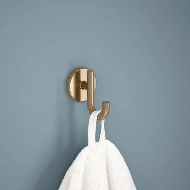 Alt view image 9 of 14 - Single Towel Hook for Bathroom or Kitchen| Champagne Bronze | Trinsic Accessories