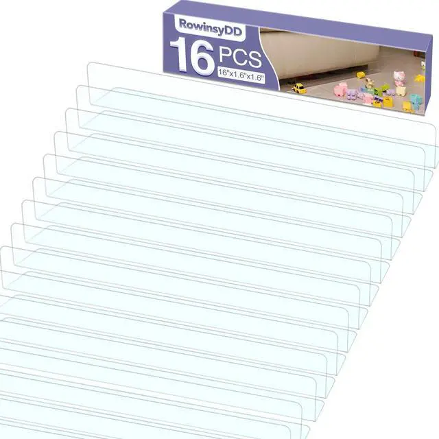 Alt view image 7 of 12 - Under Couch BlockerCouch Blockers for Pets,16 Pack | Clear Under Furniture Blocker,Stop Things Going Under Sofa,Toy Blockers for Under Furniture with Strong Tape,16" L x 1.6" H