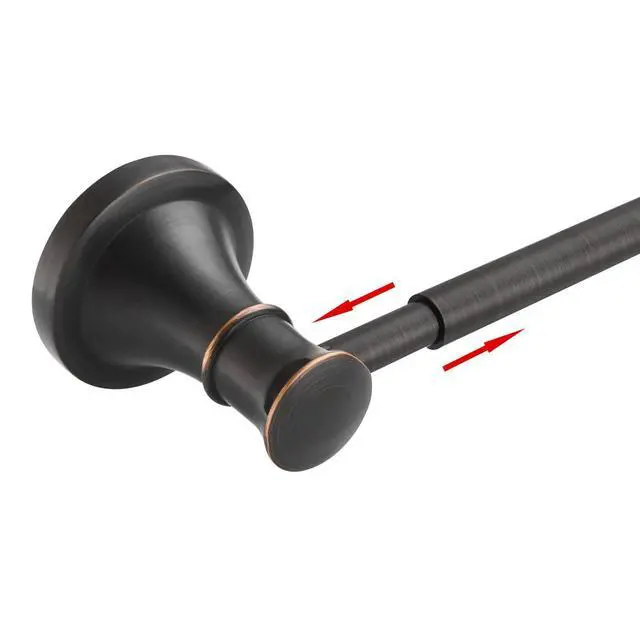 Alt view image 8 of 14 - Towel Racks for Bathroom Wall Mounted Bath Towel Bar Oil Rubbed Bronze | Adjustable 16-26 In, Wall Mounted Towel Holder, Stainless Steel, Rustproof, Towel Bar Rod Hanger Hardware Accessories Hotel