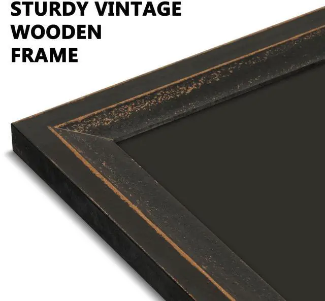 Alt view image 9 of 14 - Magnetic Chalkboard 36x24 Rustic Wood Framed Chalk Board for Wall | Rustic Wood Chalkboard, Magnetic Blackboard Wall, Wall Mounted Kitchen Menu, Farmhouse Home Classroom, Durable Easy Clean