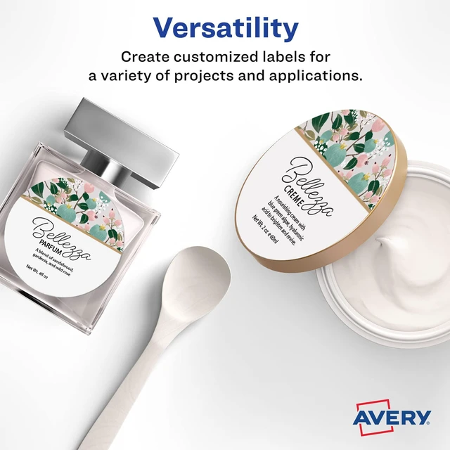 Alt view image 9 of 14 - Matte White Round Labels, Sure Feed Technology, 3" Diameter, 600 Matte White Printable Labels