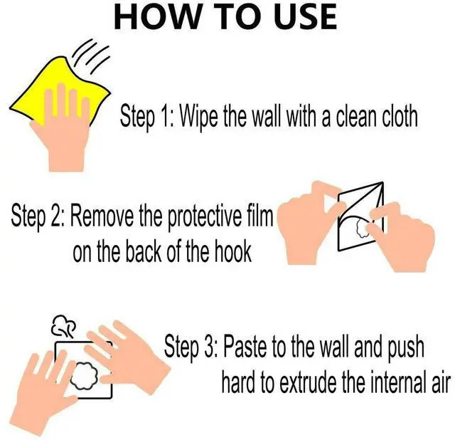 Alt view image 14 of 14 - 24 Pack Adhesive Wall Hooks 33LB Heavy Duty No Drill Clear Sticky Hooks | Transparent, Waterproof, Self Adhesive, 33lbs Max Load No Damage, For Keys, Bathroom, Shower, Outdoor, Kitchen, Door