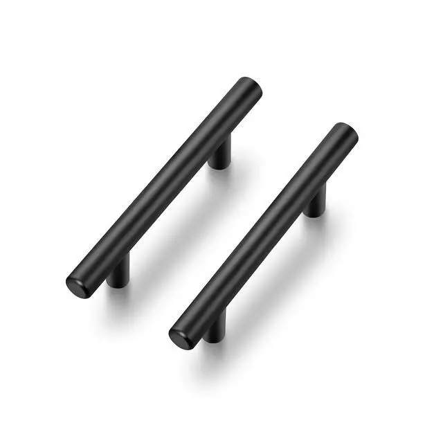 Alt view image 8 of 14 - Matte Black Cabinet Handles Round Drawer Pulls 6 Inch 30 Pack | 6"Length with 3.75" Hole Center, Stainless Steel, Smooth Touch, Kitchen Cabinet Hardware, For Cupboards, Dressers, Cabinets