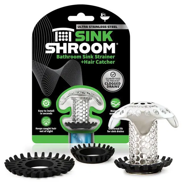 Alt view image 8 of 14 - Ultra Revolutionary Bathroom Sink Drain Protector, Stainless Steel