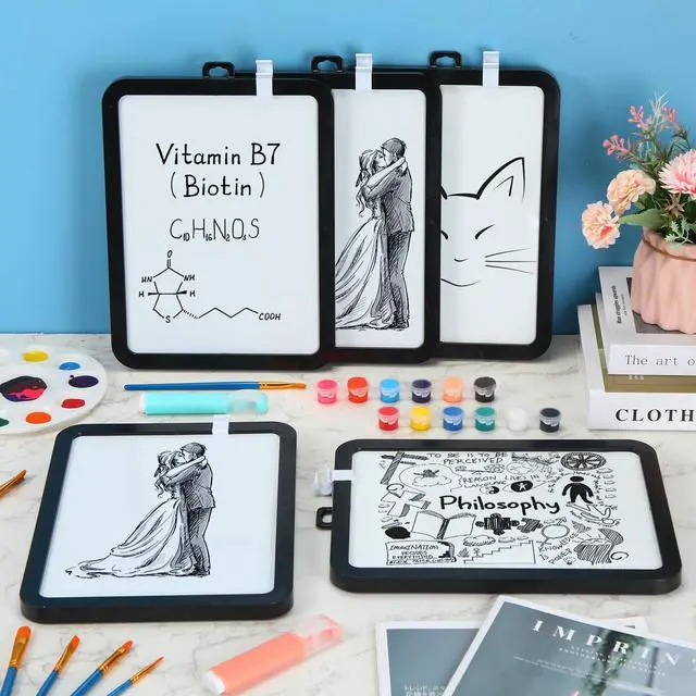 Alt view image 10 of 14 - 24 Pcs Dry Erase Mini White Boards Bulk 8.5 x 11'' Small Magnetic Whiteboard Double Sided Colored Writing Boards for Kids Students Locker Fridge (Black)