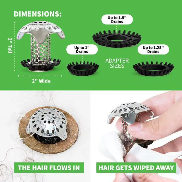 Alt view image 13 of 14 - Ultra Revolutionary Bathroom Sink Drain Protector, Stainless Steel