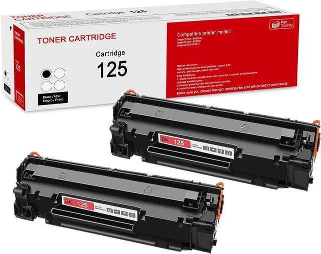 Alt view image 7 of 12 - 2 Pack 125 3484B001AA Black Toner Cartridge: Compatible CRG 125 3484B001AA Replacement for Canon ImageCLASS LBP6030w, LBP6000, MF3010 Printer
