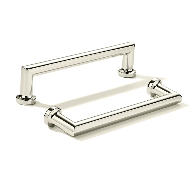 Alt view image 8 of 14 - 10-Pack 5-Inch(128mm) Polished Nickel Cabinet Pulls,Heavy-Duty Solid Handles for Kitchen Cabinets, Cupboards, Drawers and Bathroom Hardware