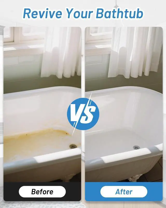 Alt view image 11 of 14 - Tub and Tile Paint Refinishing Kit, 17.6oz Bathtub Refinishing Kit White with Tools and Hardener, Semi-Gloss White Tub Paint for Bathtub, Sink, Low Odor and Easy to Use, 25-30sq.ft