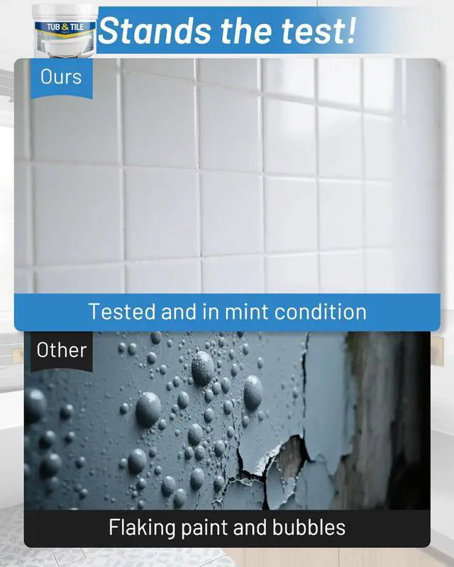 Alt view image 13 of 14 - Tub and Tile Paint Refinishing Kit, 17.6oz Bathtub Refinishing Kit White with Tools and Hardener, Semi-Gloss White Tub Paint for Bathtub, Sink, Low Odor and Easy to Use, 25-30sq.ft