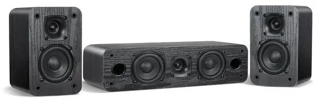 Alt view image 2 of 2 - 3.0 Passive Home Theater System, Stereo Surround Sound Speakers with Horn Tweeter, Crystal Clear Dialogue, 150W Peak Power for Home Audio/RV, Amplifier Required (Cable Not Included)