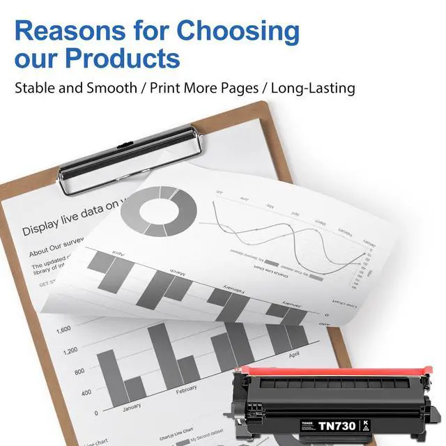 Alt view image 12 of 14 - TN730 TN-730 Toner Cartridge 2-Pack Replacement for Brother TN730 Toner Cartridge - Black DCP-L2550DW MFC-L2710DW MFC-L2750DW HL-L2350DW HL-L2370DW HL-L2395DW HL-L2390DW Printer