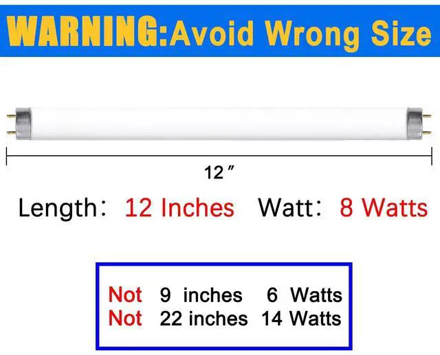 Alt view image 9 of 14 - 8 Pack F8T5/CW Fluorescent Bulbs, T5 12 inch 8 Watts Under Cabinet Light Bulb Cool White, G5 Mini Bi 420 Lumen