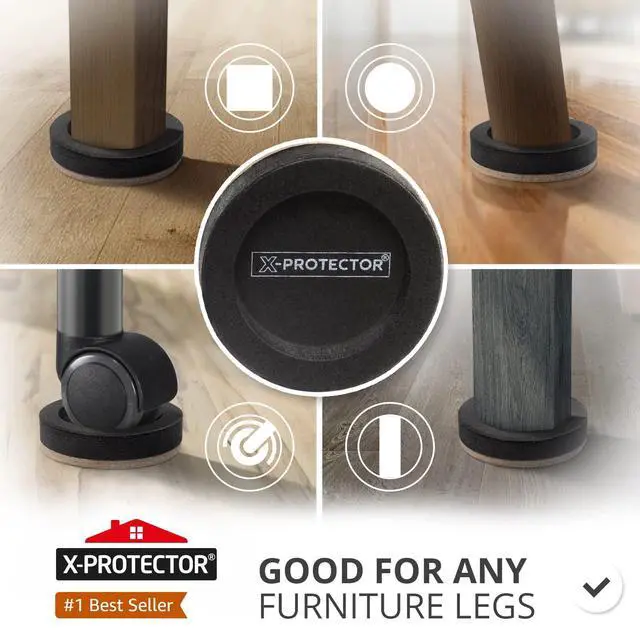 Alt view image 8 of 12 - Felt Furniture Sliders for Hardwood Floors 16 PCS 3 ½ | Unique Design Furniture Slider - Heavy-Duty Furniture Movers for Hard Surfaces - Felt Sliders - Move Your Furniture Easily!