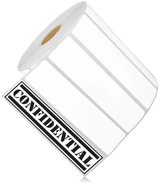 Alt view image 8 of 14 - 4" x 1" Removable Direct Thermal Labels | Compatible with Rollo & Zebra Desktop Printers, 1" Core, Perforated, Water & Oil Resistant, 4 Rolls, 5500 Labels