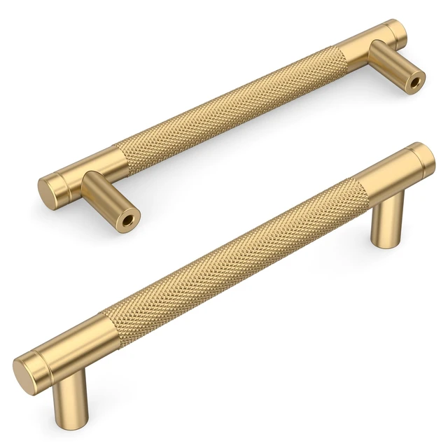 Alt view image 9 of 14 - 10 Pack Champagne Bronze Cabinet Pulls 5" | Center to Center Kitchen Cabinet Handles for Drawer Dresser, Cupboard and Wardrobe ZH0031