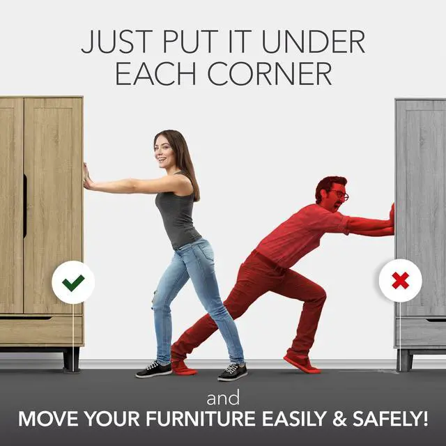 Alt view image 11 of 12 - Felt Furniture Sliders for Hardwood Floors 16 PCS 3 ½ | Unique Design Furniture Slider - Heavy-Duty Furniture Movers for Hard Surfaces - Felt Sliders - Move Your Furniture Easily!