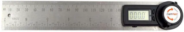 Alt view image 9 of 14 - 82305 Digital Angle Finder Protractor Stainless Steel 7inch 200mm