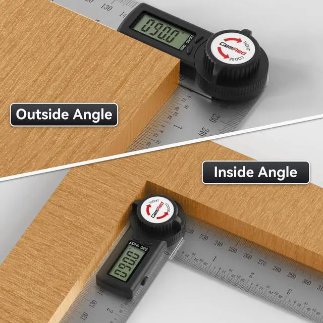 Alt view image 14 of 14 - 82305 Digital Angle Finder Protractor Stainless Steel 7inch 200mm