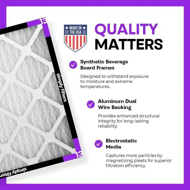 Alt view image 11 of 14 - 20x20x1 Air Filter, Merv 13, 4 Pack, For Home AC Furnace & HVAC (Actual Size: 19.75"x19.75"x0.75") DUST, Pet, & Allergy Control
