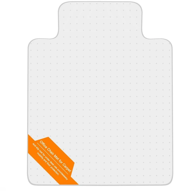 Alt view image 8 of 14 - Heavy Duty Chair Mat for Carpet,46"x60" Office Floor Mat for Carpeted Floors,Under Desk Mat for Low Pile Carpet,Mat for Office Chair on Carpet