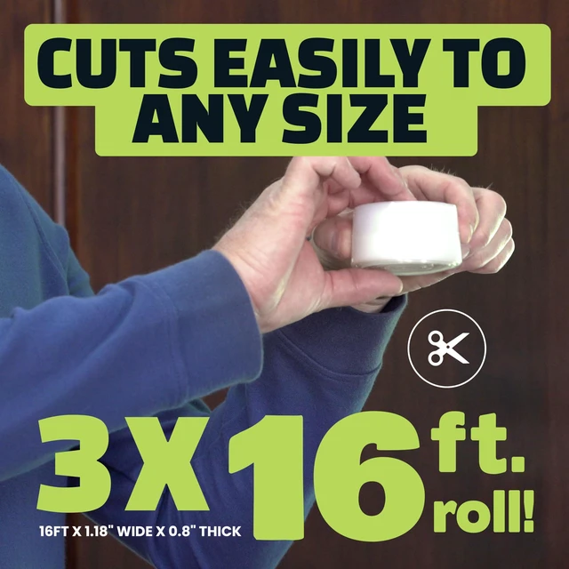 Alt view image 12 of 14 - Alien Draft Seal Set of 49 Feet Anti-Draft Adhesive and Flexible Flap to Seal Gaps Around Doors and Windows As Seen On TV