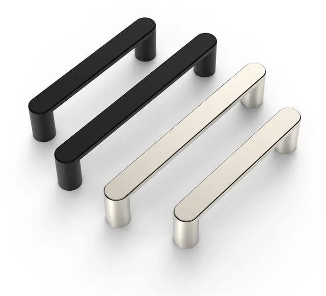 Alt view image 9 of 14 - 10 Pack Matte Black 5 Inch(128mm) Hole Centers Kitchen Cabinet Pulls Hardware Modern Kitchen Handles for Cabinets Cupboard Handles Drawer Pulls ZH0005