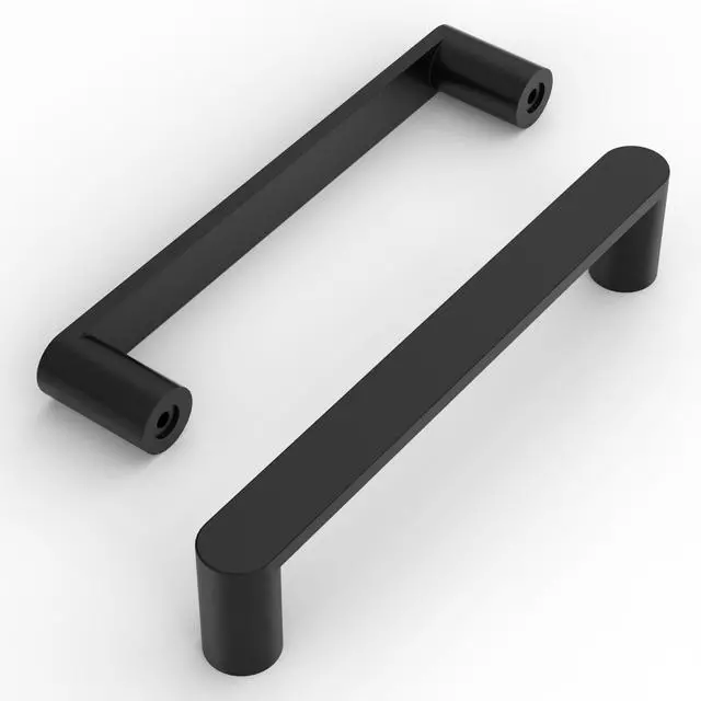 Alt view image 11 of 14 - 10 Pack Matte Black 5 Inch(128mm) Hole Centers Kitchen Cabinet Pulls Hardware Modern Kitchen Handles for Cabinets Cupboard Handles Drawer Pulls ZH0005