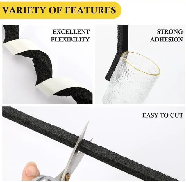 Alt view image 11 of 14 - AC Window Seal Foam Tape, 1" x 1" Thick Foam Weather Strip, Black | High Resilience Foam Tape Seals Large Gaps Around Ac Windows and Doors, 6.5ft x 2 Rolls, Strong Adhesive, Install in Minutes