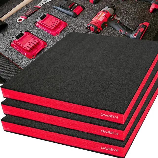 Alt view image 8 of 14 - Tool Box Foam, 3Pack 22x18x2 inch, Foam Inserts for Cases, Polyethylene Storage Sheets for Toolbox Hard Case, Tool Shadow Insert, Kaizen Organizer Sheet