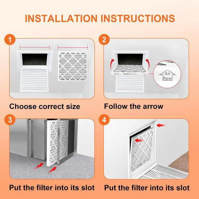Alt view image 11 of 12 - 14x14x1 Air Filter 6 Pack MERV 11 | AC HVAC Furnace Pleated Air Filters for Home Office MPR 1000 FPR 7 (Actual Size: 13.75x13.75x0.75 inch)
