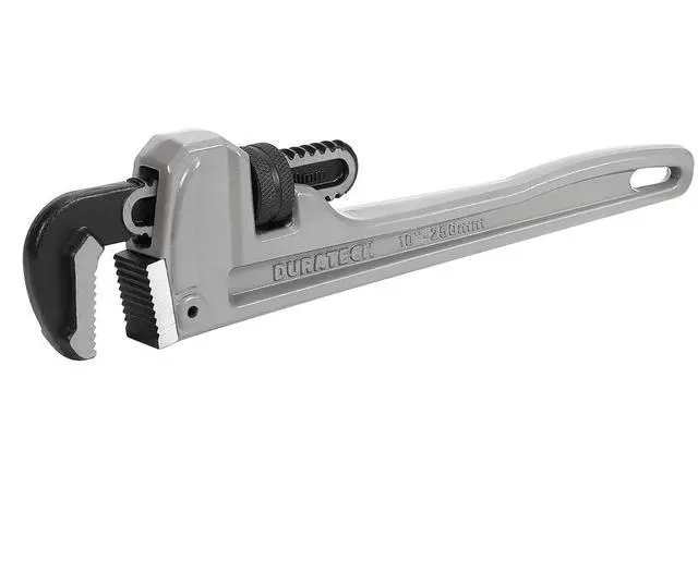 Alt view image 8 of 14 - 10-inch Aluminum Straight Pipe Wrench, Adjustable Plumbing Wrench | Heavy Duty,Drop Forged, Exceed GGG standard