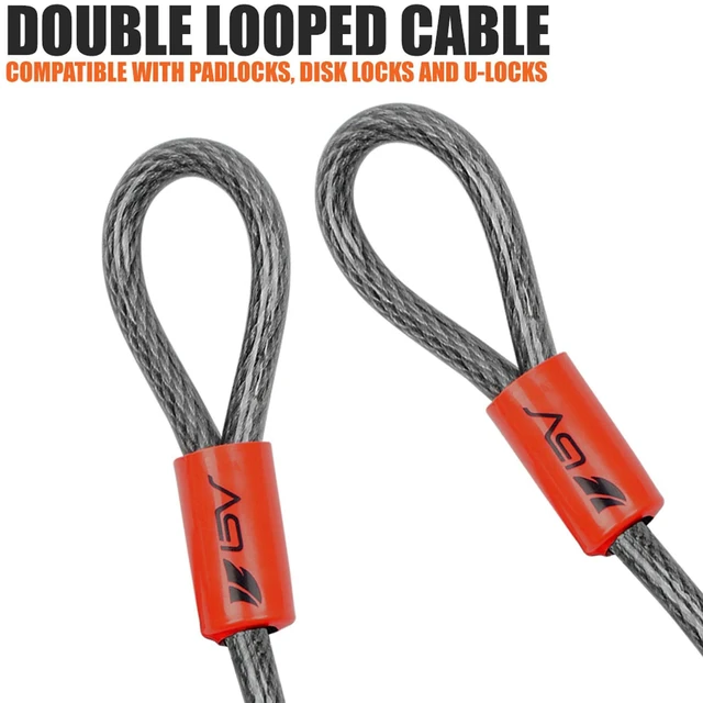 Alt view image 12 of 14 - Heavy-Duty 15FT Security Cable with Loops - 10mm (3/8 Inch) Cut-Resistant Braided Steel Cable - Versatile & Weatherproof - Security Chain for Padlock, Chain Lock, Wire Lock