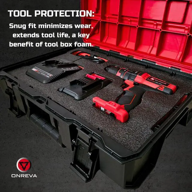 Alt view image 14 of 14 - Tool Box Foam, 3Pack 22x18x2 inch, Foam Inserts for Cases, Polyethylene Storage Sheets for Toolbox Hard Case, Tool Shadow Insert, Kaizen Organizer Sheet