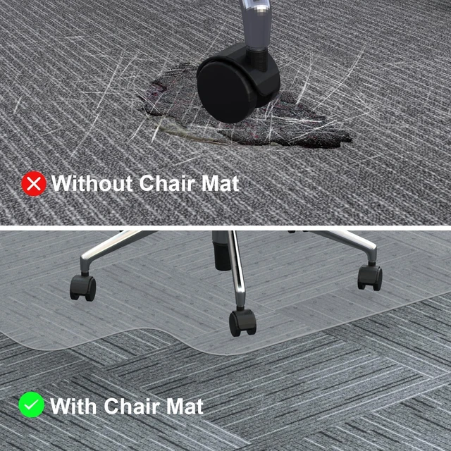 Alt view image 14 of 14 - Heavy Duty Chair Mat for Carpet,46"x60" Office Floor Mat for Carpeted Floors,Under Desk Mat for Low Pile Carpet,Mat for Office Chair on Carpet