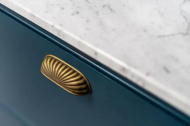 Alt view image 9 of 12 - 3'' (76mm) Hole Centers Antique Brass Cabinet Pulls,Accessible Luxury Zinc Alloy Din Cup Cabinet Pulls with Retro Style,6 Pack