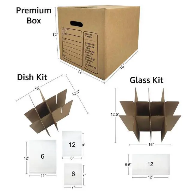 Alt view image 9 of 12 - UBOXES Kitchen Moving Box Kit # 1 Moving Boxes & Moving Supplies